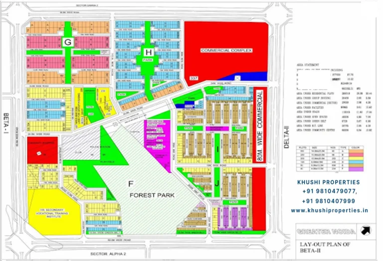 Layout of Sector Beta-2 Greater Noida