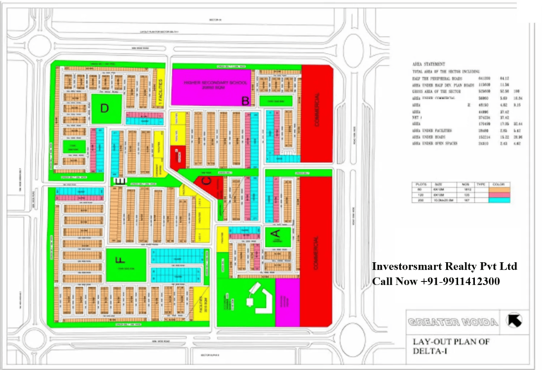 Layout of Sector Delta-1 Greater Noida