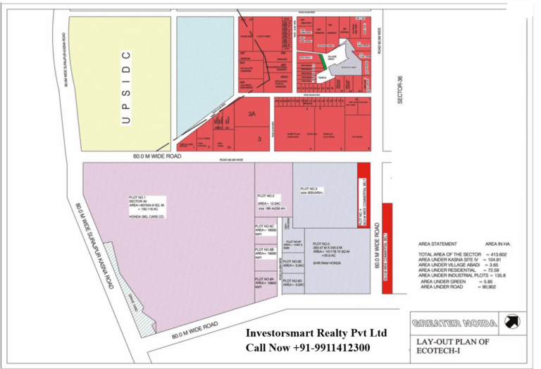 Layout of Ecotech-I Greater Noida Map