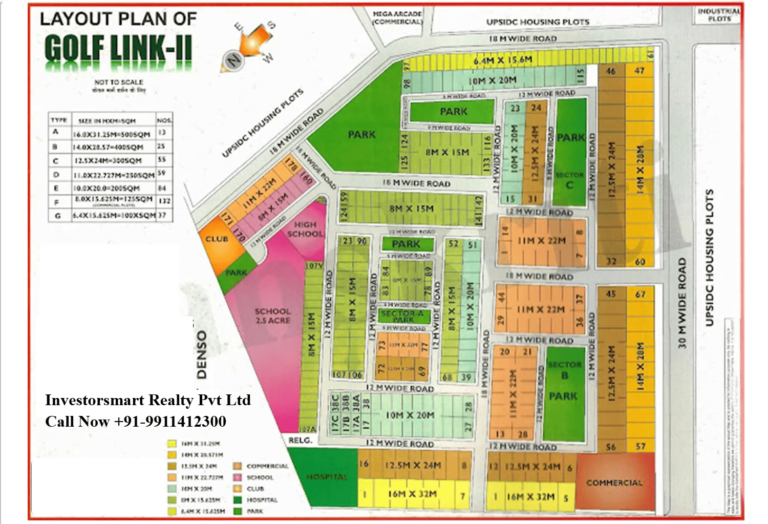 Layout Plan of Golf Link-II, Greater Noida