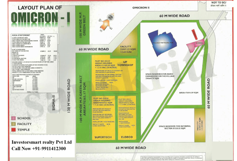 Layout Plan of Omicron-1, Greater Noida