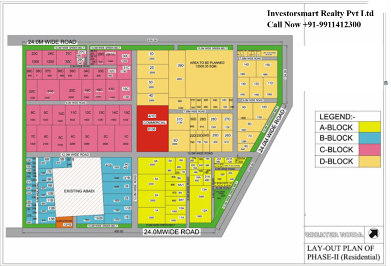 Layout Plan of Residential Area Phase 2, Greater Noida