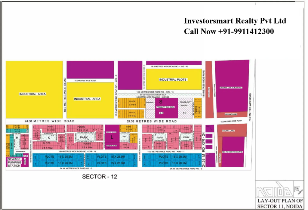 Noida Sector 11 HD Map