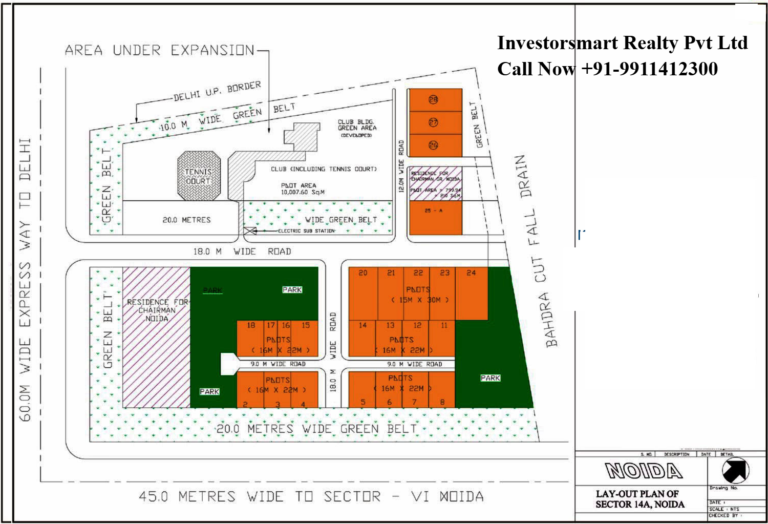 Sector 14A Noida HD Map
