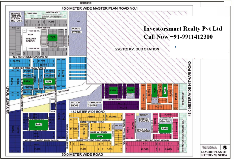 Noida Sector 20 HD Map