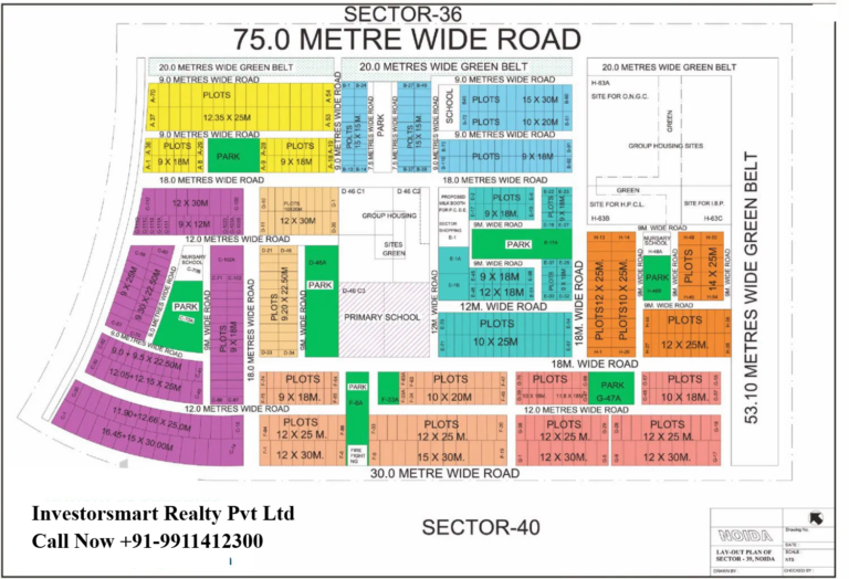 Layout Sector 39 noida HD Map