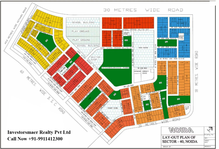 Layout Sector 40 Noida HD Map