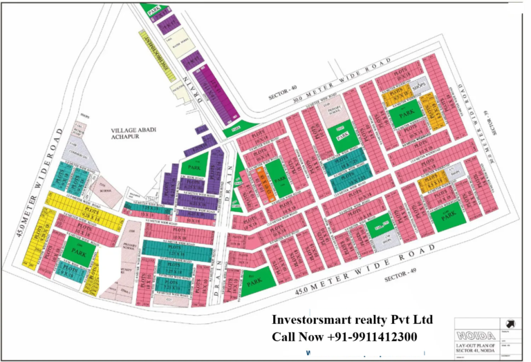 Layout Sector 41 noida HD Map