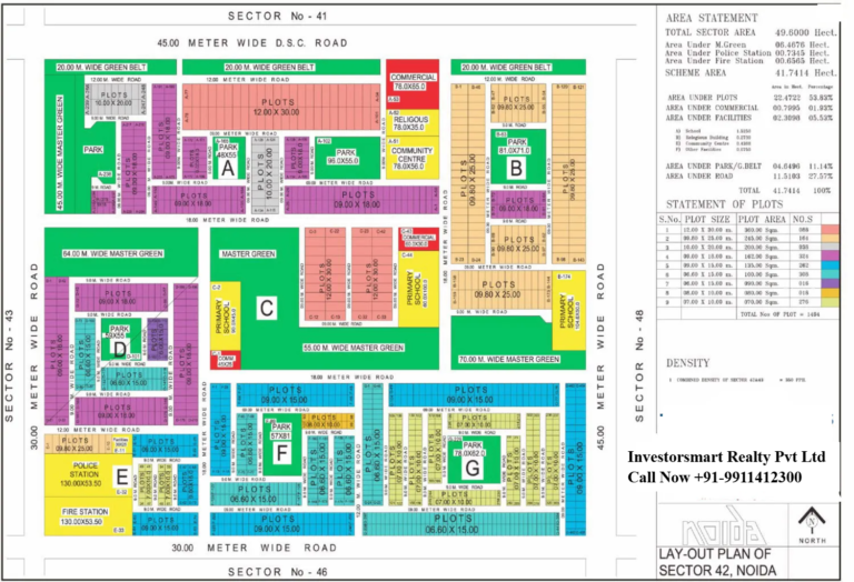 Sector 42 Noida Full HD Map