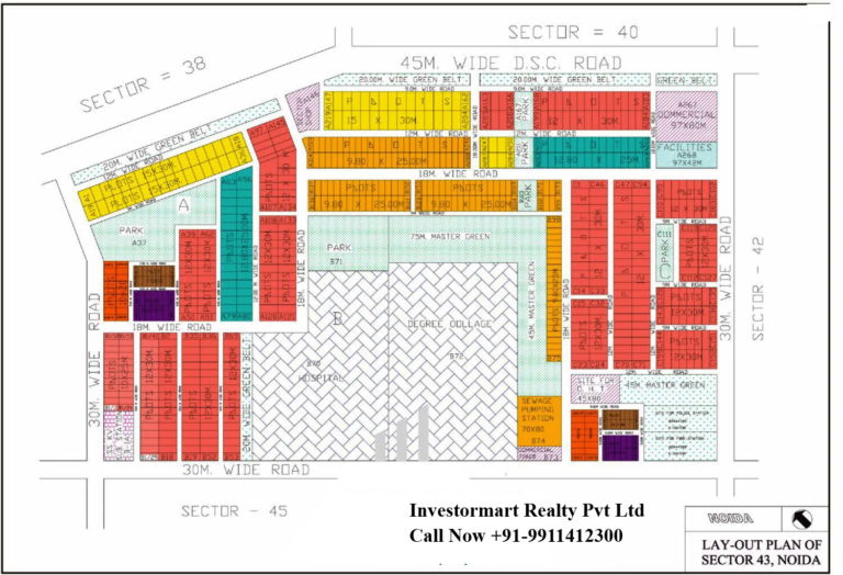 Sector 43 Noida Full HD Map