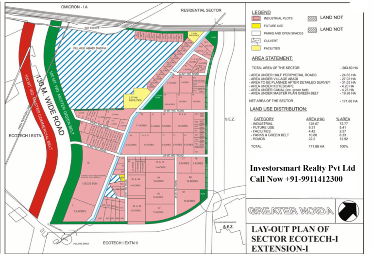Layout of Ecotech-I, Extension-I Greater Noida Map