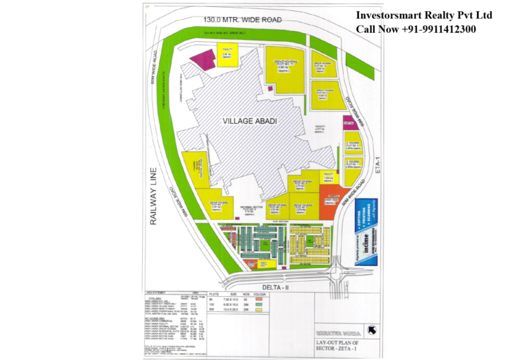 Layout Plan of Zeta-I, Greater Noida