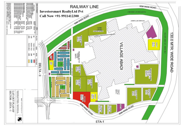 Layout Plan of Zeta-II, Greater Noida