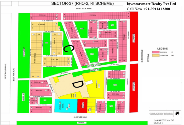 Layout plan of P-3 Greater Noida