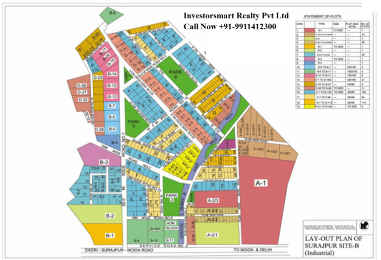 Layout Plan of Surajpur Site-B, Greater Noida
