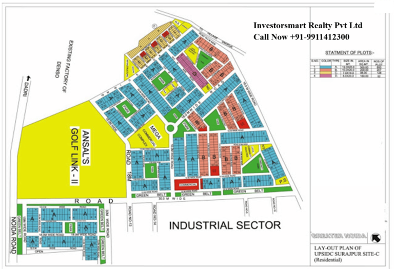 Layout Plan of Surajpur Site-C, Greater Noida