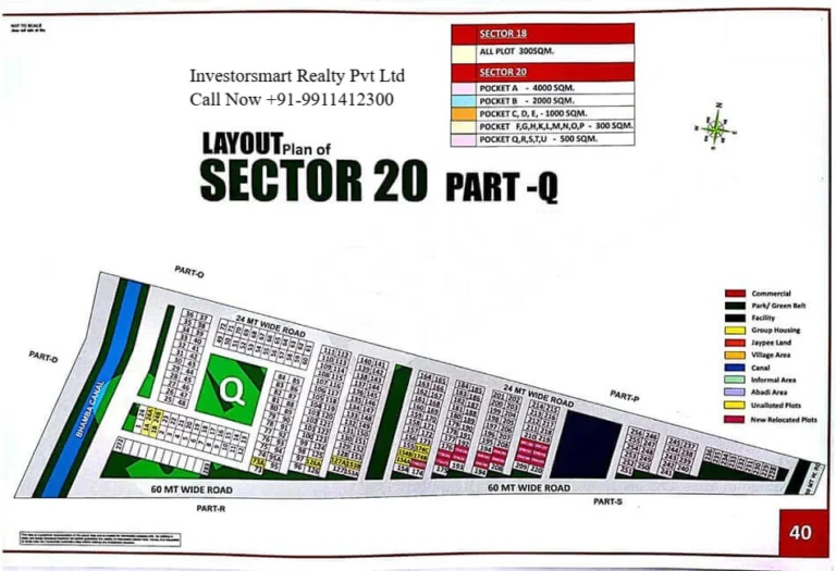 Full HD Map Of Sector-20, Part-Q, Yamuna Expressway