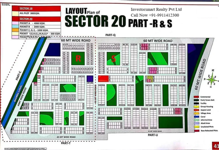 Full HD Map Of Sector-20, Part-R-S, Yamuna Expressway