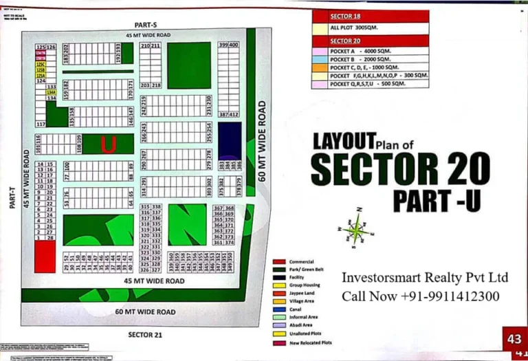 Full HD Map Of Sector-20, Part-U, Yamuna Expressway