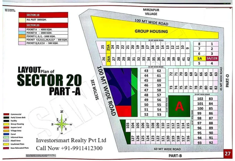 Full HD Map Of Sector-20, Part-A, Yamuna Expressway