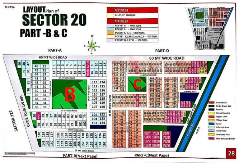 Full HD Map Of Sector-20, Part-B-C, Yamuna Expressway