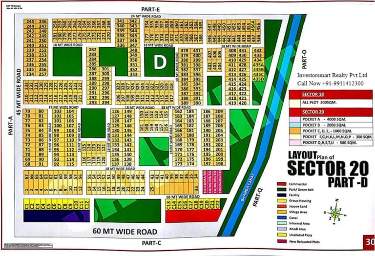 Full HD Map Of Sector-20, Part-D, Yamuna Expressway