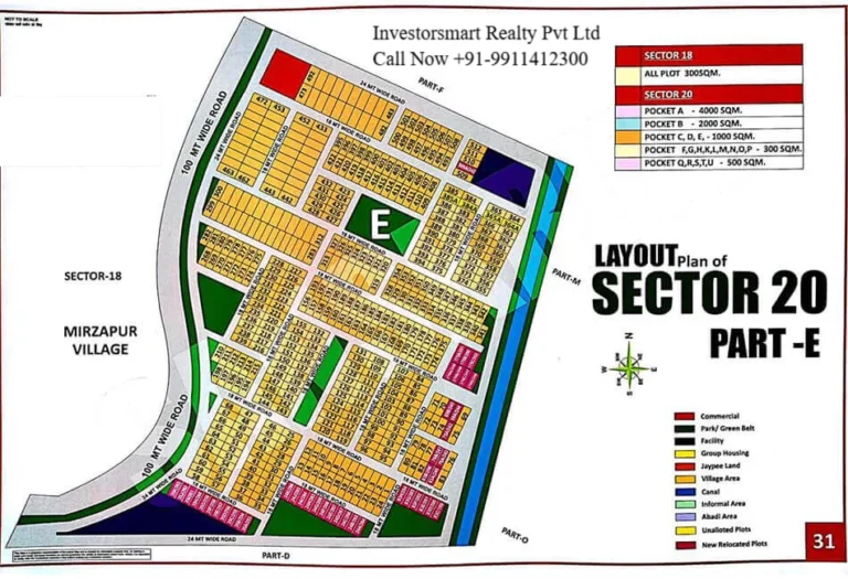 Full HD Map Of Sector-20, Part-E, Yamuna Expressway
