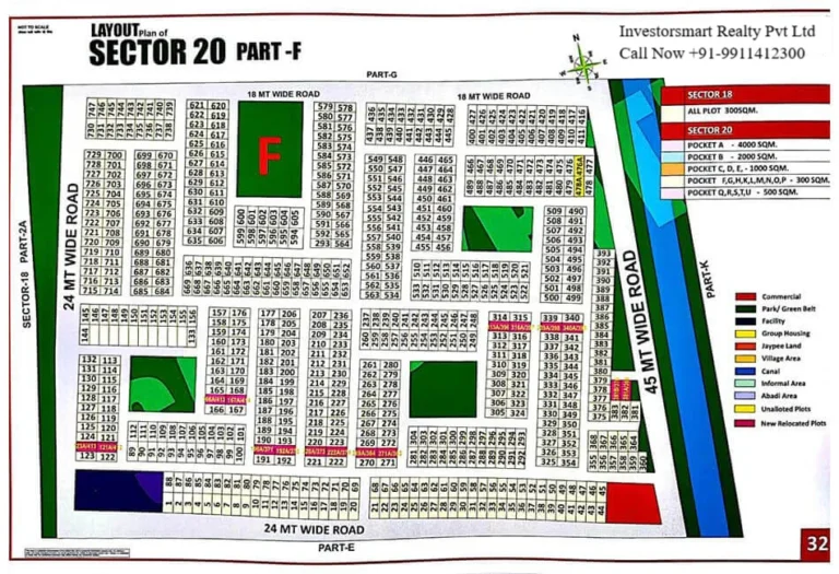 Full HD Map Of Sector-20, Part-F, Yamuna Expressway