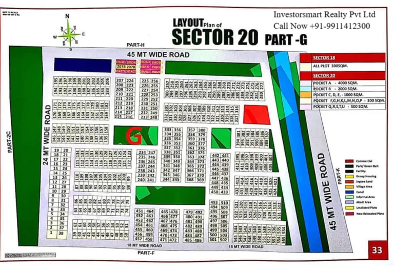 Full HD Map Of Sector-20, Part-G, Yamuna Expressway
