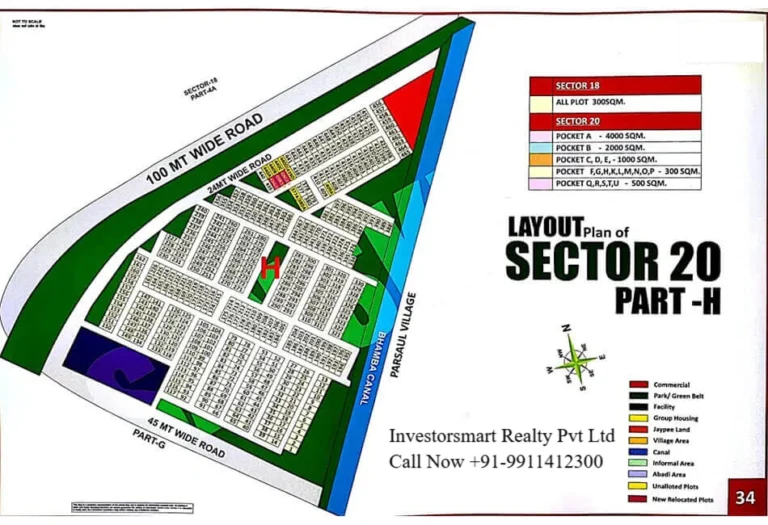 Full HD Map Of Sector-20, Part-H, Yamuna Expressway