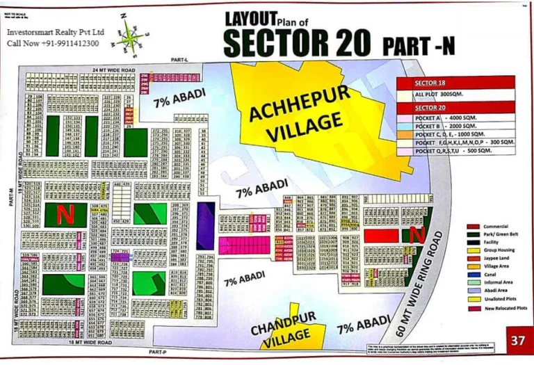 Full HD Map Of Sector-20, Part-N, Yamuna Expressway