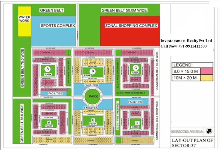 Layout of Sector-37 Greater Noida Map