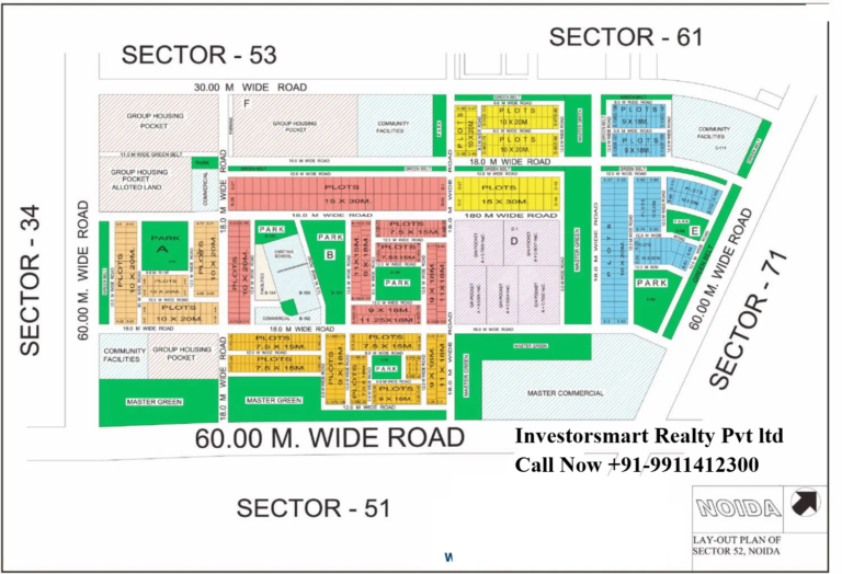 Sector 52 Noida Full HD Map