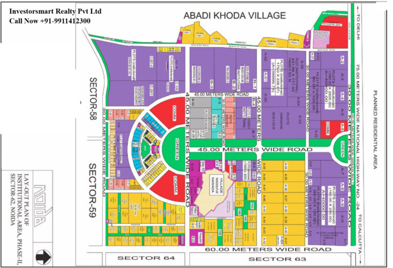 Sector 62 Noida Full HD Map