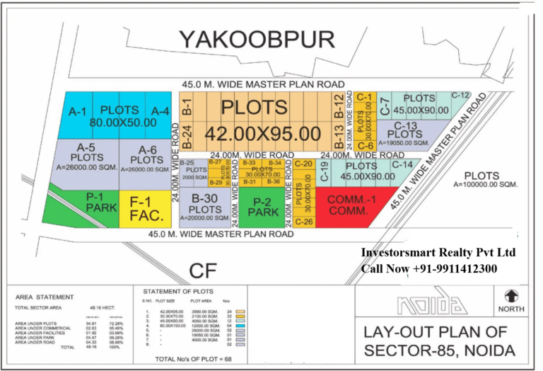 Sector 85 Noida Full HD Map