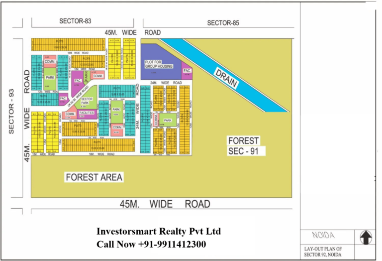 Sector 92 Noida Full HD Map