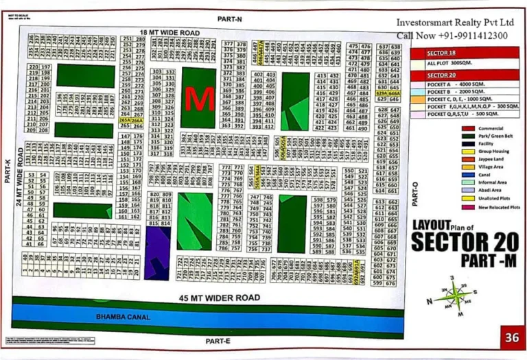 Full HD Map Of Sector-20, Part-M, Yamuna Expressway