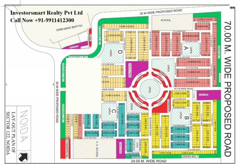 Sector 122 Noida HD Map