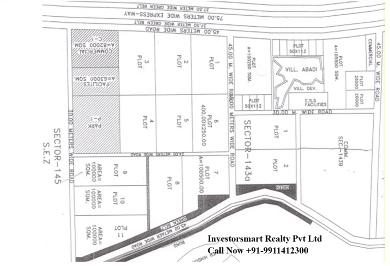 Sector 145 Noida HD Map